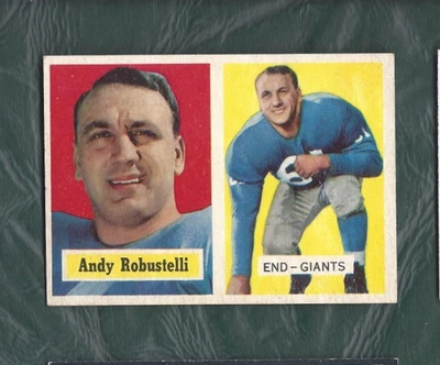 1957 Topps football card #71 Andy Robustelli New York Giants EXMT+ - Image 1 of 2