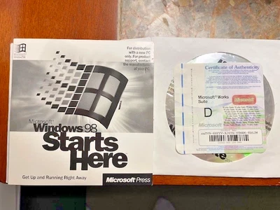 Microsoft Windows 98 CD-ROM Segunda Edición - Disco Bonus 1 Funciona Suite, con Llave Foto 1 de 2