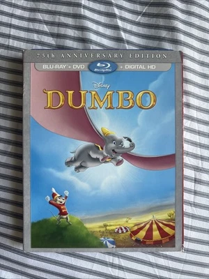Disney's Dumbo 75th Anniversary Edition, (Bluray + DVD, 2-disc) W/Slipcover. CS - Image 1 of 3