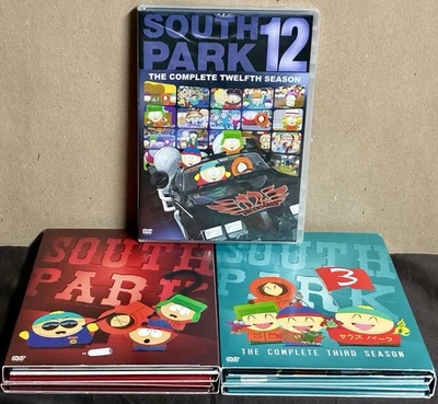 South Park Season 2 3 & 12 DVD Set Lot 1998 1999 2008 Tested Works 9 Discs Total - Image 1 of 4