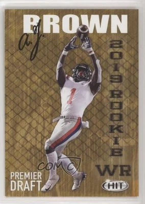 2019 Sage Hit Premier Draft AJ Brown #34 Rookie RC - Image 1 of 2