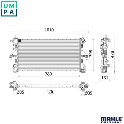 RADIATOR ENGINE COOLING CR 2631 000P FOR FIAT DUCATO/Van/Platform/Chassis/Bus - Image 1 of 4