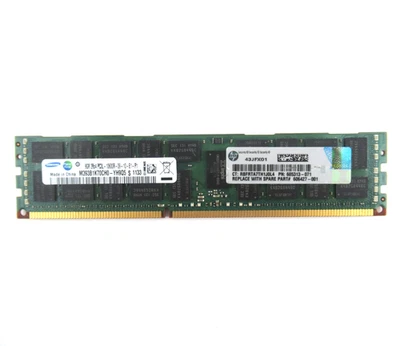 8GB RDIMM 2Rx4 PC3L-10600R DDR3 1333MHz 1.35V (ECC) (240-Pin) Memory 606427-001 - Image 1 of 2