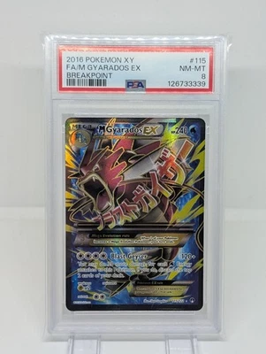 2016 Pokemon XY Full Art M Gyarados ex 115/122 Breakpoint PSA 8 NEAR MINT - MINT - Image 1 of 4