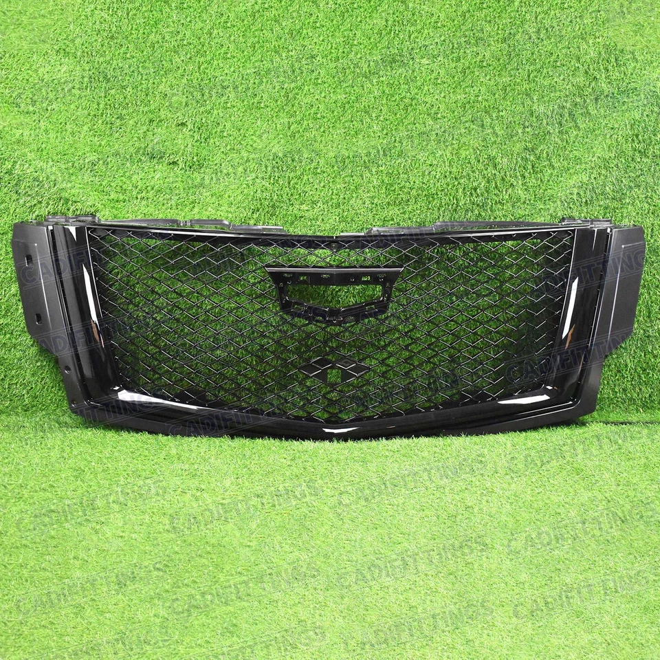 Se adapta a Cadillac Escalade 2015-2020 parachoques delantero superior rejilla negro brillante con cámara Foto 1 de 4