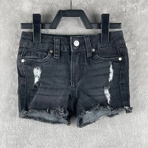 Joes Jeans Kids Black Cut Off Jean Shorts Size 4 - Picture 1 of 14