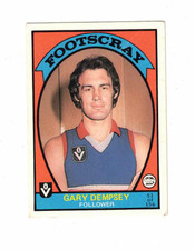 1978 Scanlens Football Card - Gary Dempsey, Footscray. Excellent Condition