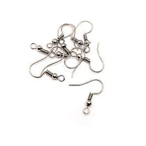 100 or 500 BULK pcs Antique Silver French Ear Wire, Fish hook-US Seller - AS018 - Picture 1 of 4