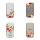 Personalisierter Name Initial Floral L19 Flip Wallet Handyhülle Cover Galaxy S20 