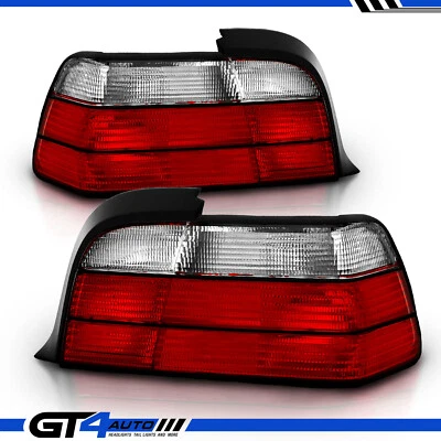 1992-1999 Red Clear Tail Light Assembly for BMW E36 3-Serie Coupe Left Right Set - Image 1 of 4