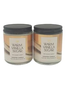 Bath and Body Works White Barn Warm Vanilla Sugar Single Wick 2 Pack - Picture 1 of 4