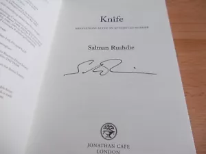 Knife, Salman Rushdie, SIGNED FIRST EDITION, 1st printing ,Hardback,2024, NEW. - Picture 1 of 5