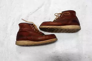 Red Wing Heritage Woman's Size 10 B 6" Classic Moc Toe Brown Leather Boots 3375 - Picture 1 of 7