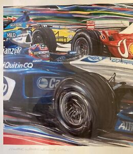 2003 United States Formula One grand prix framed art. Micheal Schumacher, Juan M