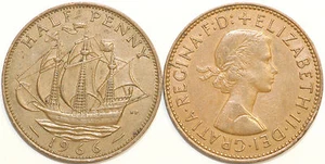 1953 to 1967 Elizabeth II Bronze Halfpenny Your Choice of Date / Year - Picture 1 of 1