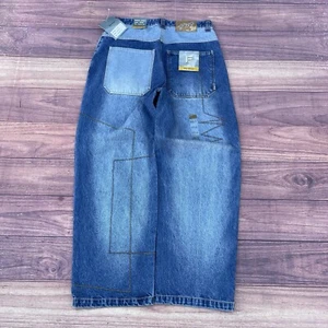 Vintage FNF Jeans Mens 36X30 Baggy Style Wide Leg Skater Y2K Streetwear NWT DS - Picture 1 of 10