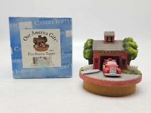 Our America Gift "Fire Station Topper" Yankee Candle Jar Topper Medium Large