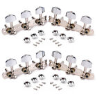 Chrome Acoustic Guitar String Tuning Pegs Locking Tuners with Key Machine Heads