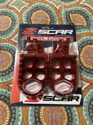 FOOTPEGS EVO HONDA CR 125 CRF 150 250 450 CRF250R CRF450R КРАСНЫЕ НОЖНЫЕ КОЛЫШКИ ШРАМ - Изображение 1 из 4