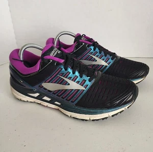 Brooks Transcend 5 Shoes Womens 9.5 Black Purple Pink 1202631B023 - Picture 1 of 12