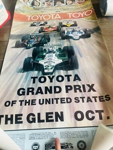VTG 1980 TOYOTA GRAND PRIX US 12x18 POSTER AUTO RACING FORMULA ONE MARIO - Picture 1 of 6