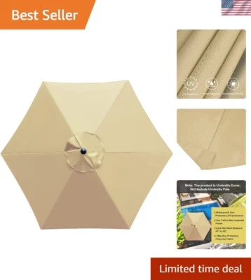 Toldo de repuesto para paraguas de 7,5 pies 6 costillas - Fácil montaje, resistente a la intemperie Foto 1 de 4