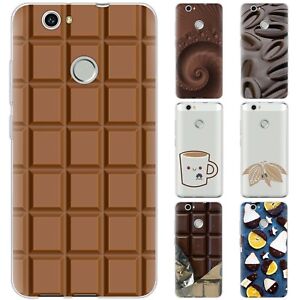 dessana Schokolade TPU Silikon Schutz Hülle Case Handy Tasche Cover für Huawei