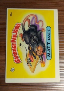 66a Matt Ratt MATTE TESSIE back GPK 1985 Topps Garbage Pail Kids Series 2 OS2
