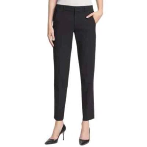 Vince Side Strapping Pant Trouser Black Wool Ankle Workwear Minimalist Womens 12 - Picture 1 of 11