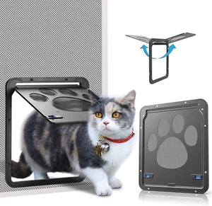 Pet Screen Door,Inside Door 8X10X0.4 Inch Lockable Magnetic Flap Screen Automati - Picture 1 of 12