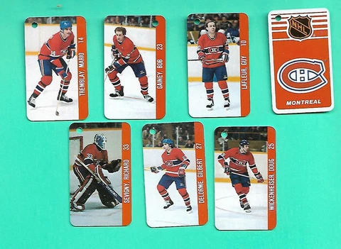 (1) GUY LAFLEUR CANADIENS NHL HOCKEY 1983-84 KEY CHAIN PLATES SET  (W4603) Cover