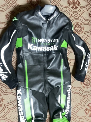 Men’s Motorcycle Racing & Riding Leather Suit  Real  Leather One Piece Jumpsuit - Image 1 of 4