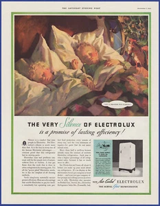 Vintage 1935 ELECTROLUX Servel Gas Refrigerator Kitchen Appliance 30's Print Ad - Picture 1 of 1