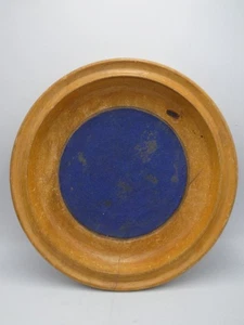 BEAUTIFUL CRAFTSMAN MADE TURNED TIMBER CHURCH COLLECTION TRAY WOODEN BOWL FELT - Picture 1 of 4