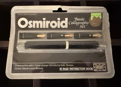 NOS New Vintage Osmiroid Basic Calligraphy Set 22 kt Gold Plated Nibs Pckge Dmge - Image 1 of 3