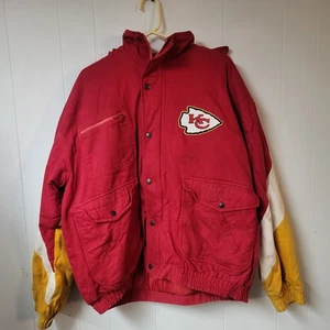 Vintage Kansas City Chiefs Size XL Sportswear Jacket w/ Removable Hood - Picture 1 of 8