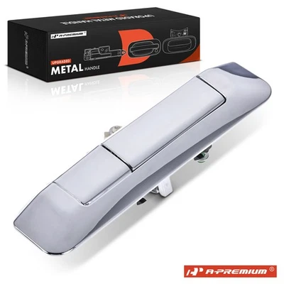 Manija de puerta trasera de metal cromado mejorada A-Premium con orificio de cámara para Toyota Tacoma Foto 1 de 4