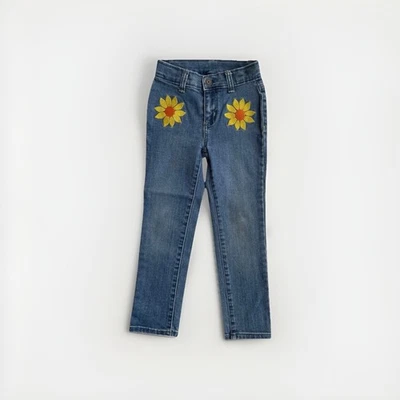 Jeans Girasol Girasol Gymboree Niñas Azul Denim Cintura Ajustable Pierna Recta Talla 5 Foto 1 de 4