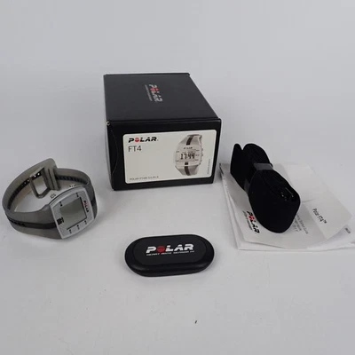 Reloj Monitor de Ritmo Cardíaco Polar FT4 con Correa HRM Negro Gris No Probado Necesita Batería Foto 1 de 4