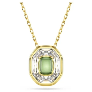 Swarovski Crystal Chroma Pendant Octagon Cut, Green, Gold-Tone Plated 5705580 - Picture 1 of 6