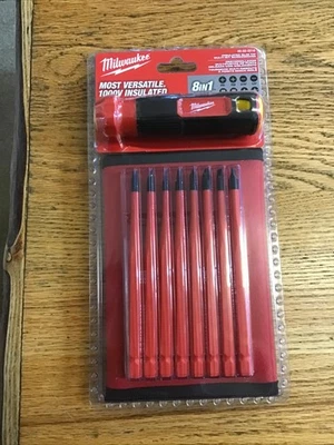 Milwaukee 48-22-2218 8-in-1 1000V Insulated Slim Tip Multi-Bit Screwdriver Set - Image 1 of 2