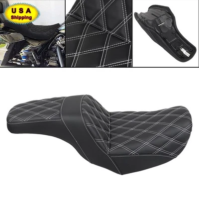 Black 2-Up Driver Passenger Seat For Harley Dyna Low Rider FXDLS Super Glide FXD - Image 1 of 4
