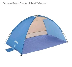  Beach Ground Tent Shade 2 Person LIGHT WEIGHT EASY ASSEMBLY By Bestway New - Picture 1 of 5
