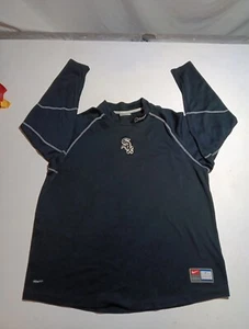 Vintage Nike Team Genuine Merchandise White Sox Long Sleeve Shirt Black XXL - Picture 1 of 11