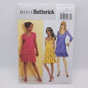 Butterick 5313 Misses Pullover Knit Layered Dress Sewing Pattern Size 6-12 Uncut - Picture 1 of 8