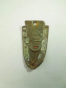 Emblema de insignia de cabeza de bicicleta vintage Göricke Werke Nippel Co Biel Efeld  - Imagen 1 de 4