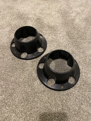 原始设备制造商 1977 - 1986 年福特 F150 野马黑色 4x4 前中心盖一对 D7TZ-1130-L — 第 1/4 张图片