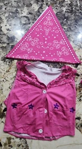Women's Pink Cowgirl Costume Set Halloween Cosplay Bell Bottom Outfit - Picture 1 of 9