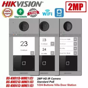 DS-KV8113/8213/8413-WME1(C) Surface Door Station 2MP Doorbell PoE WiFi - Picture 1 of 16