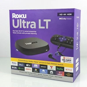 NUEVO Dispositivo de transmisión Roku Ultra LT HD/4K/HDR Dolby Vision con cable HDMI - Imagen 1 de 17